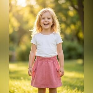 OshKosh B’gosh Girls French Terry Cargo Skirt - Pink